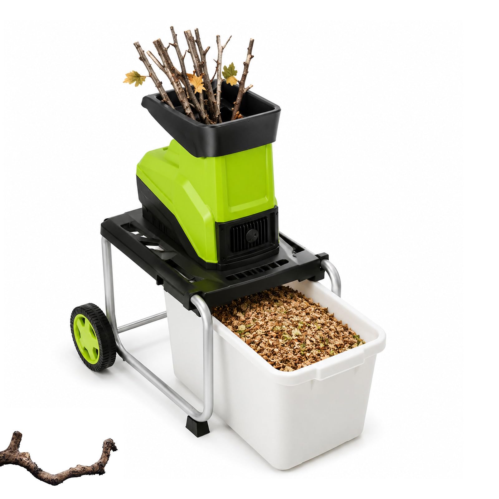 Broyeur De Branches Électrique Puissant 2800w avec Coupe 45mm