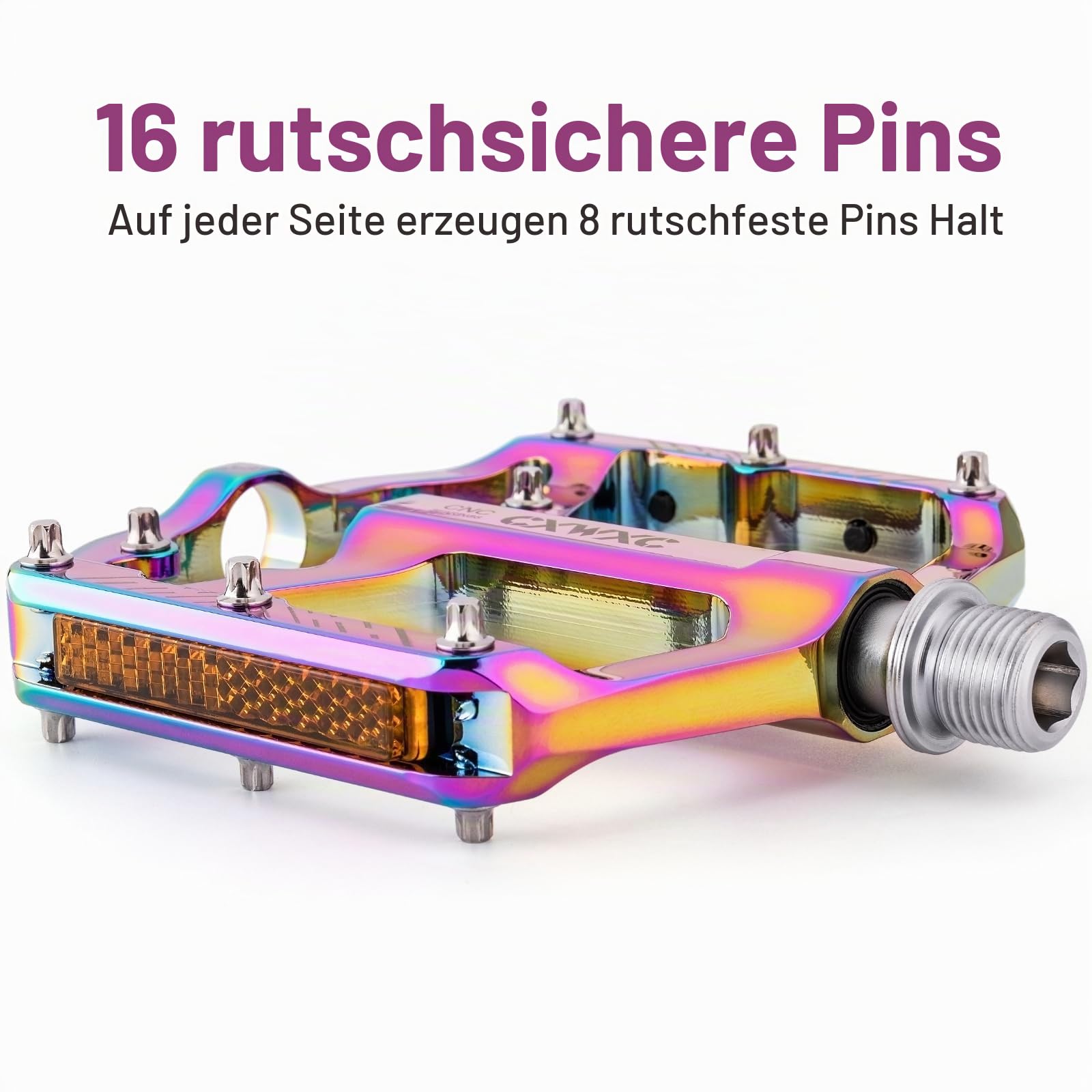 Fahrradpedale – 9/16 Zoll Fahrradpedale Plattform – 3 versiegelte Kugellager, MTB-Pedale, leichte Plat-Pedale für Rennrad, BMX, MTB-Fahrrad