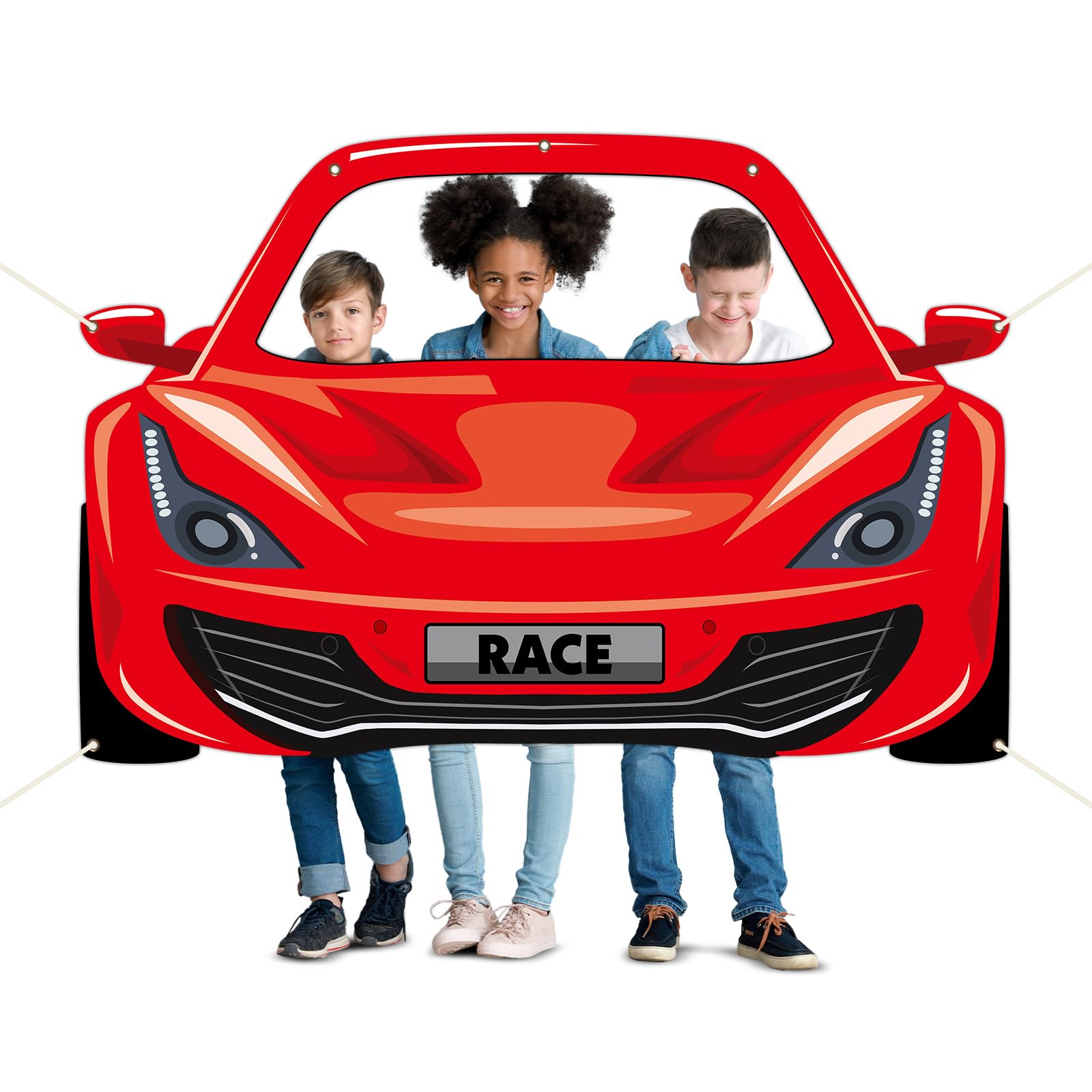 Race Car Birthday Party Decorations Racing Car Party Photo Booth Props Car Themed Photography Banner Backdrop Fabric Background for Boys Race Car Fan