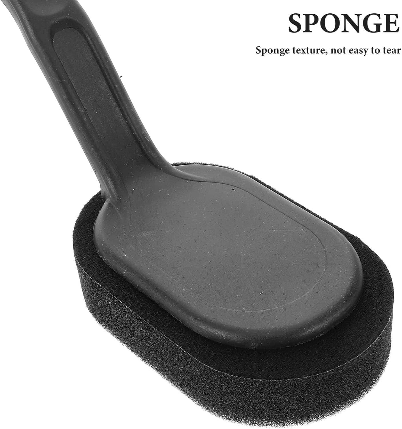 Car Tire Waxing Brush Set with Replaceable Black Plush Sponge, 6pcs Automotive Detailing Tool for Tire Shine and Wheel Cleaning Maintenance