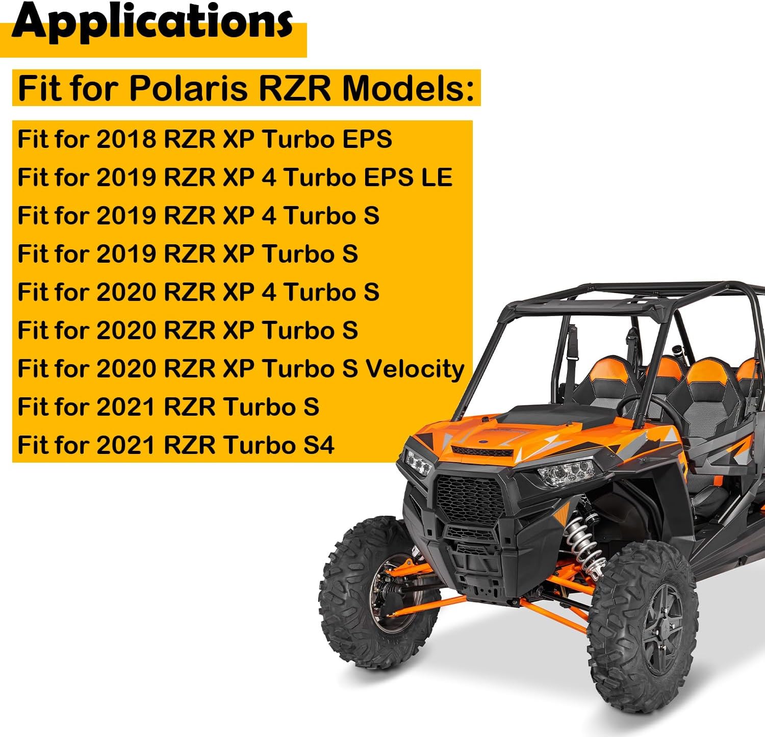 1523153-655 4Pcs Hub Cover Caps Wheel Caps Compatible with Polaris RZR XP Turbo S Velocity General 1000 XP 4P Ranger 1000 PS Crew