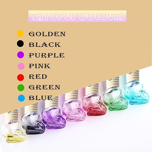 Miniatura 8 de MINELEVEN 7 botellas de vidrio de rosas de 0.3 fl oz, incluye tapón de gel de sílice, cubierta de madera suspendida de madera, 1 cuentagotas y 1