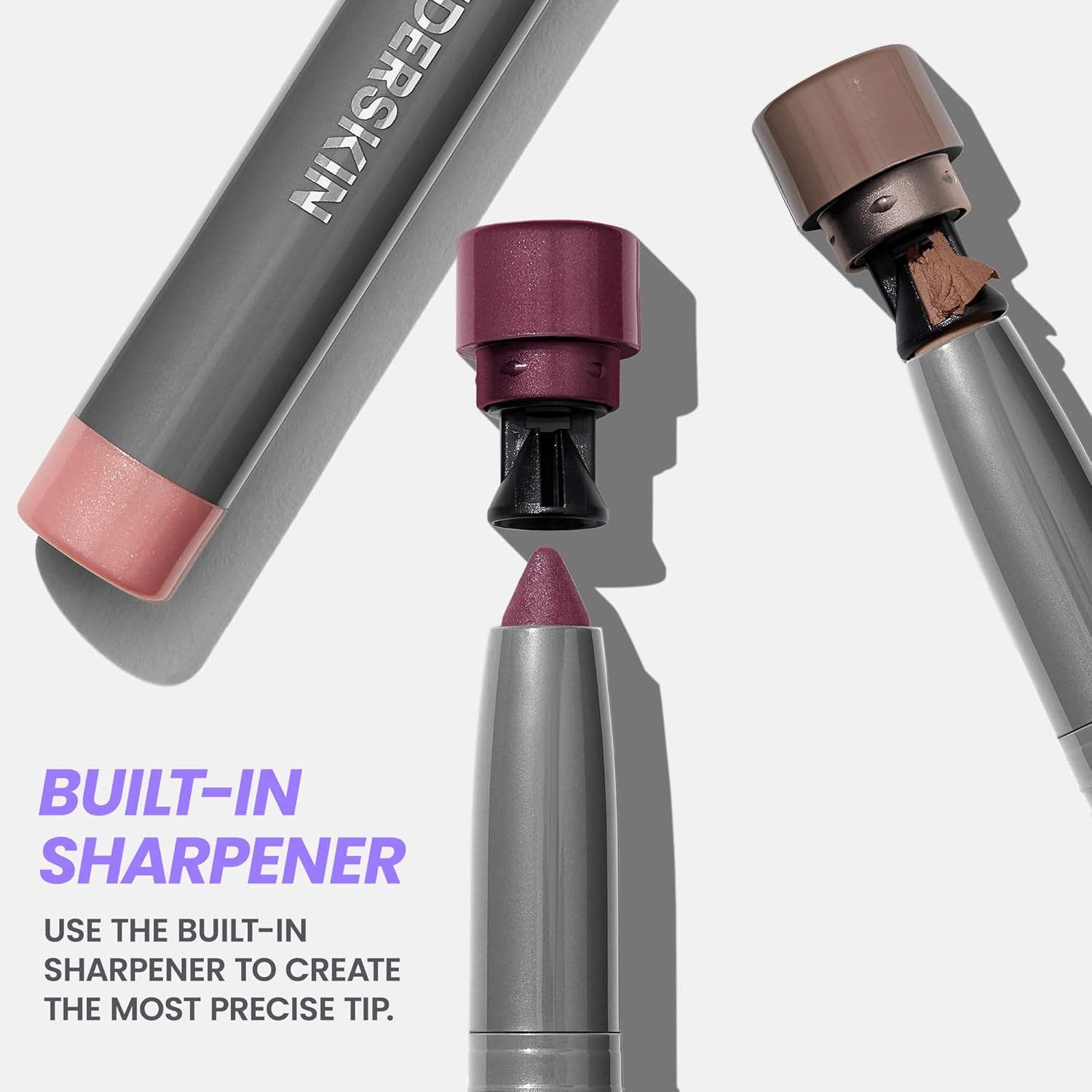 Wonderskin IYKYK Eyeshadow Stick - Longwear Eye Shadow Sticks, Budge-Proof & Waterproof Shimmer Eyeshadow Stick with Built-in Sharpener (Pink Quartz) - Image 5