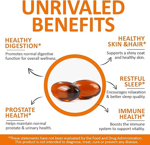 Miniatura 6 de 300 cápsulas de aceite de semilla de calabaza, aceite de semilla de calabaza 2 en 1 con palma enana americana para el crecimiento del cabello,