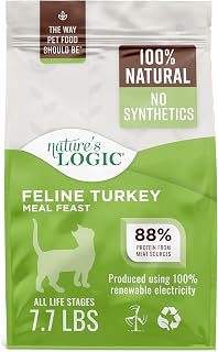 NATURE'S LOGIC Feline Meal Feast Dry Cat Food - Turkey, 7.7 lb