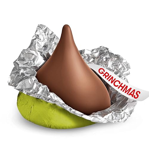 Miniatura 3 de HERSHEYS KISSES Grinch - Caramelos de chocolate con leche Navidad bolsa de 95 onzas