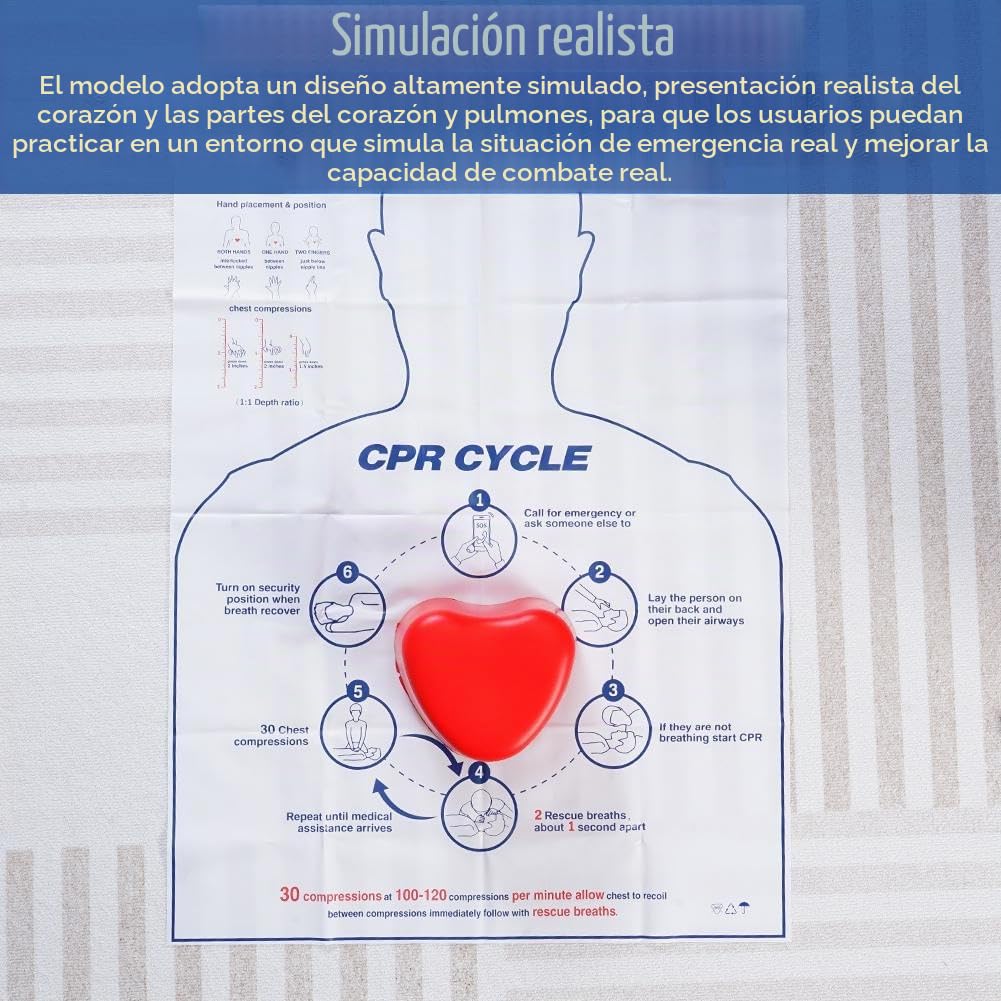 Kit de entrenamiento de RCP, modelo de entrenamiento de RCP, herramienta de entrenamiento de primeros auxilios de compresión de RCP, simulador de RCP para instructores de primeros auxilios,