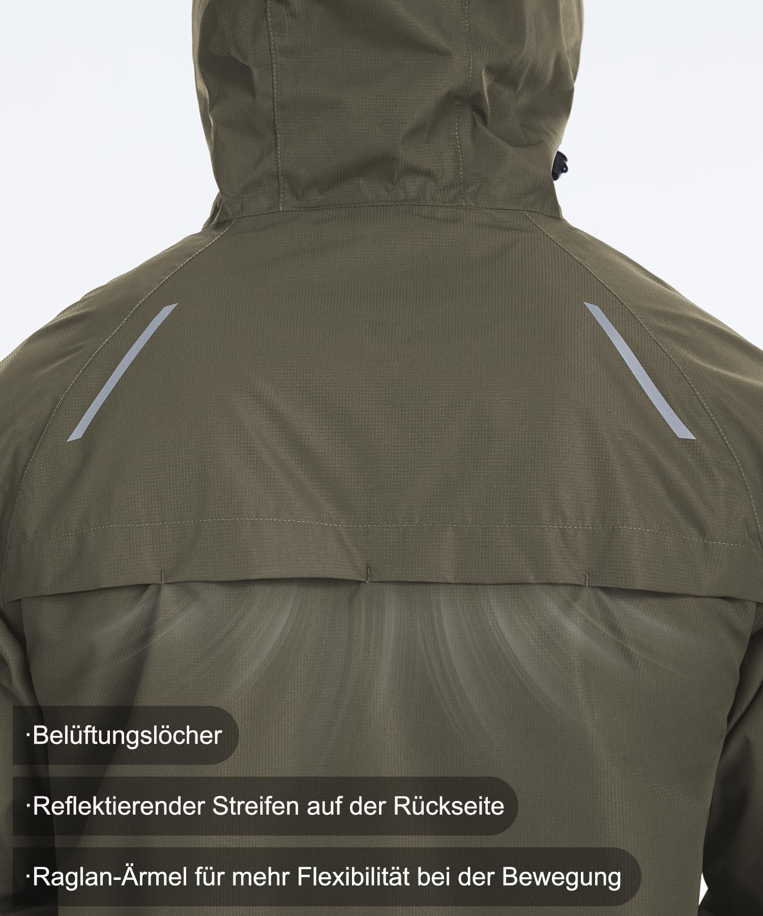 Huayuzh Chubasquero para hombre impermeable transpirable ligero cortavientos delgado impermeable plegable bicicleta camping senderismo