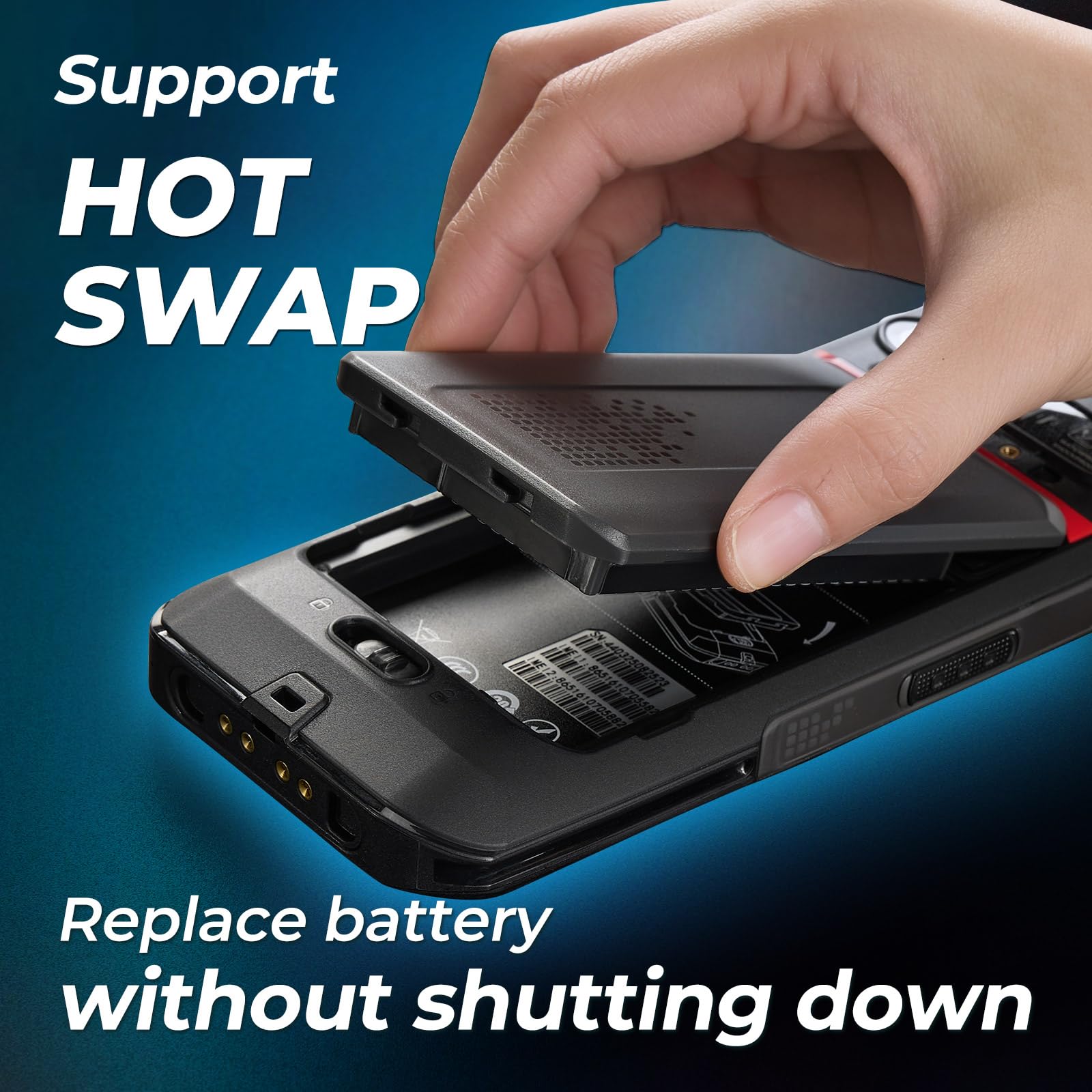 SVANTTO Escáner de Códigos de Barras Android M09, PDA Portátil con Android 13, Pantalla Táctil de 5.5 Pulgadas 6+64GB con Hot-Swap para Inventario WMS, Capacidad de Doble SIM