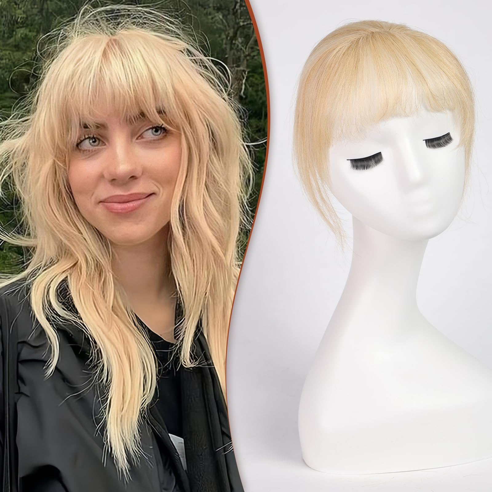 HAIRCUBE Bangs Hair Clip in Bangs 100% Real Human Hair Bangs Clip in Hair Extensions Fake Bangs 360° Clip on Bangs Air Bangs Hairpieces for woman with