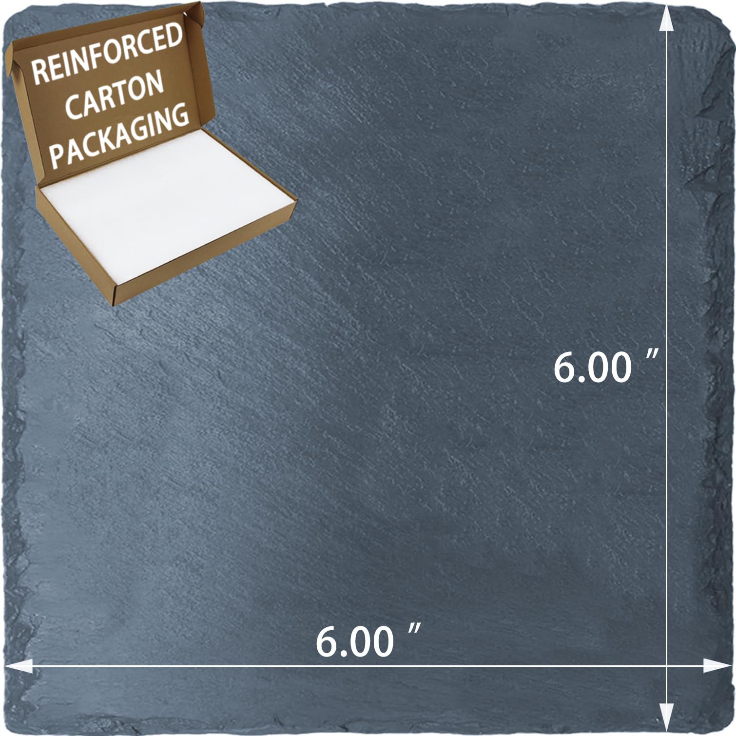 INOSCIND Reptile Basking Platform 6 × 6", Extra Large Reptile Slate, Basking Rock, Slate Tiles Rocks for Reptiles, Terrarium Bowls for Bearded Dragon