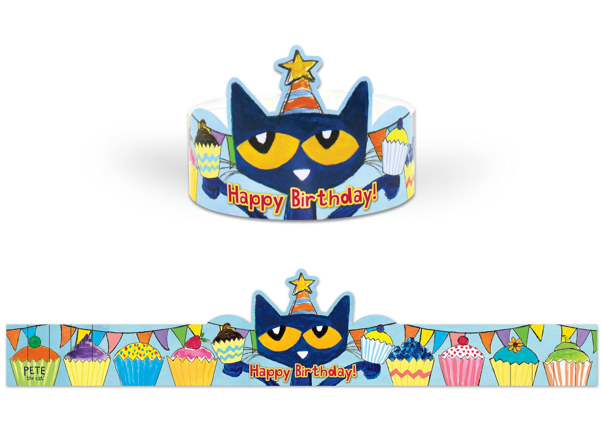 Pete The Cat® Happy Birthday Crowns