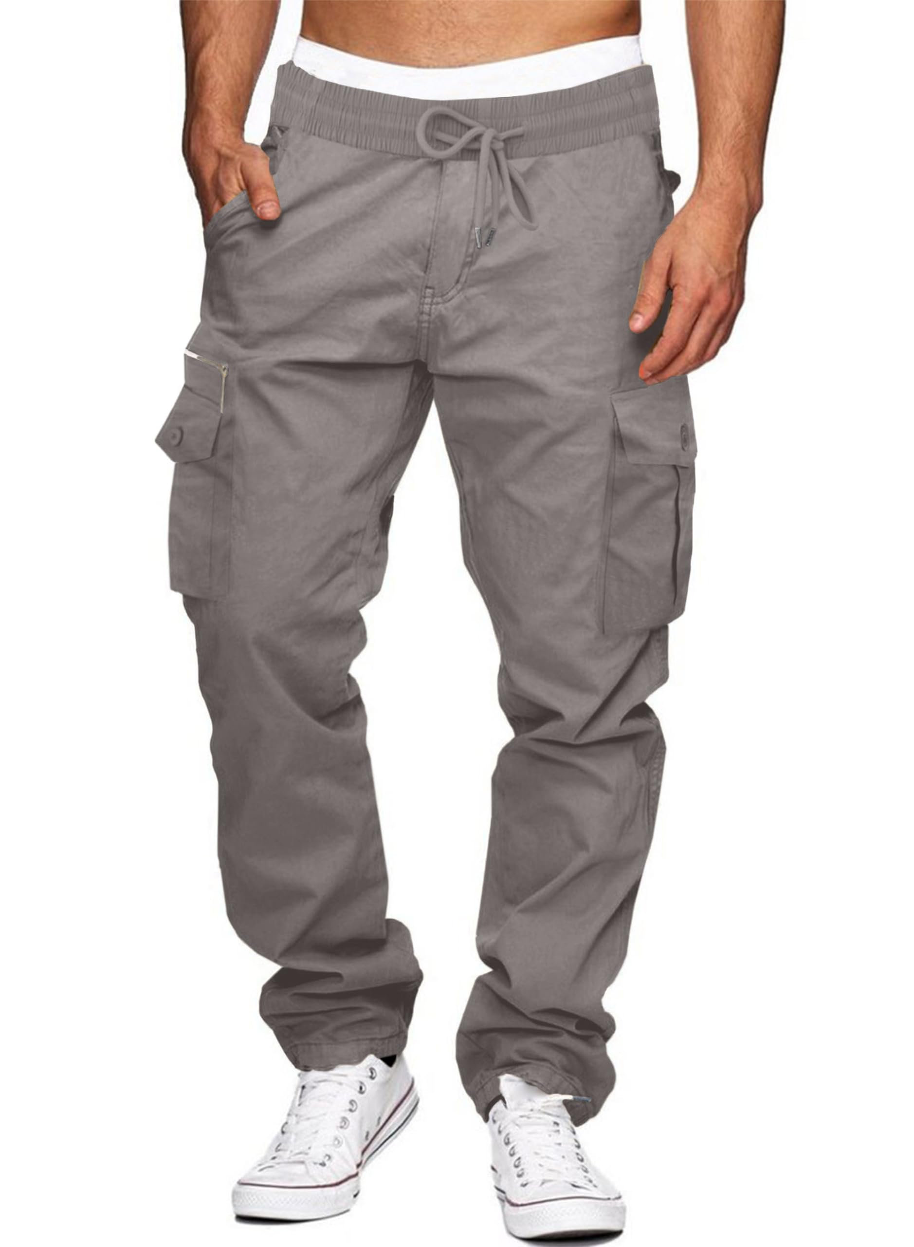 Elegancity Cargohose Herren Baumwolle Jogginghose Herren Outdoorhose Lange Baggy Hose Freizeithose Pants
