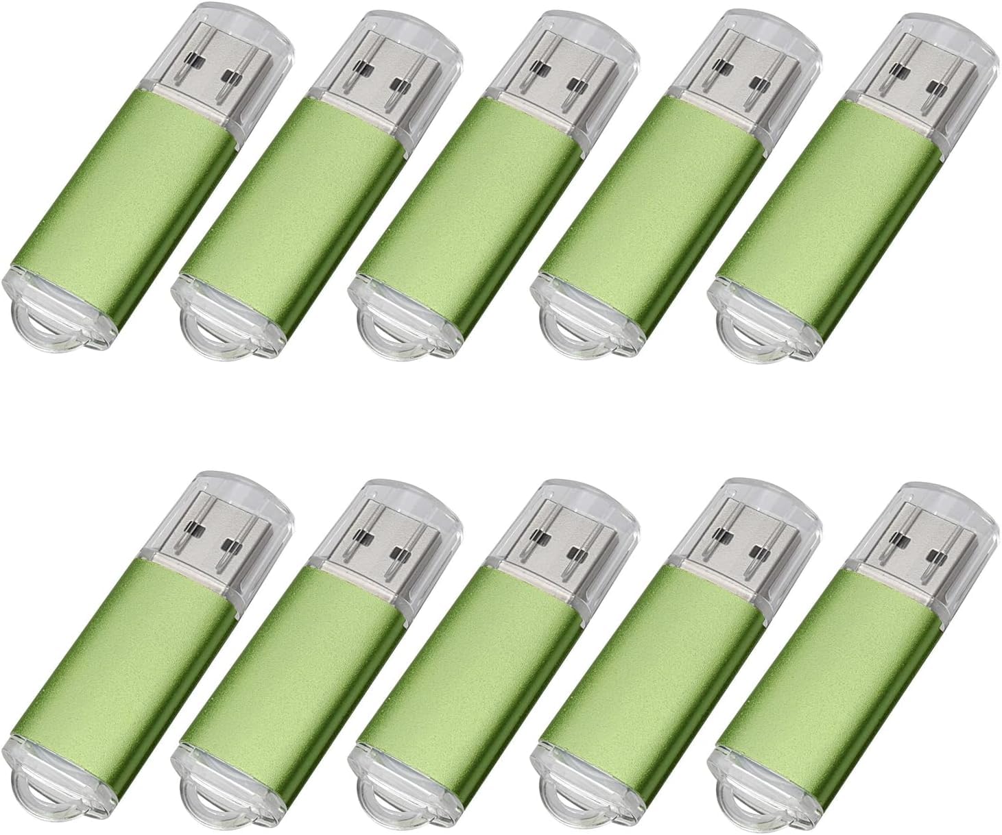 Fenglangrong 10 Pack Flash Drive 2GB USB Sticks, USB 2.0 Thumb Drives Bulk Flash Drive Pack 2GB Pendrive USB Memory Stick Zip Drive USB Sticks 10 Pack Green — view 18