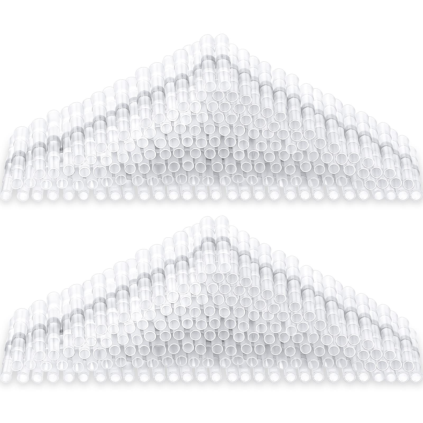 150 Pezzi Connettore del Cavo di Saldatura a Saldare Connettore di Testa Termoretraibile Terminali Elettrici Isolati Impermeabili del Cavo della Giuntura di Testa (Bianco, 26-24 AWG)