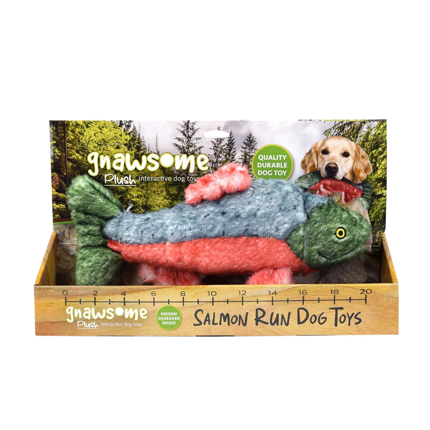 1pk Assorted Plush Durable Salmon Toy