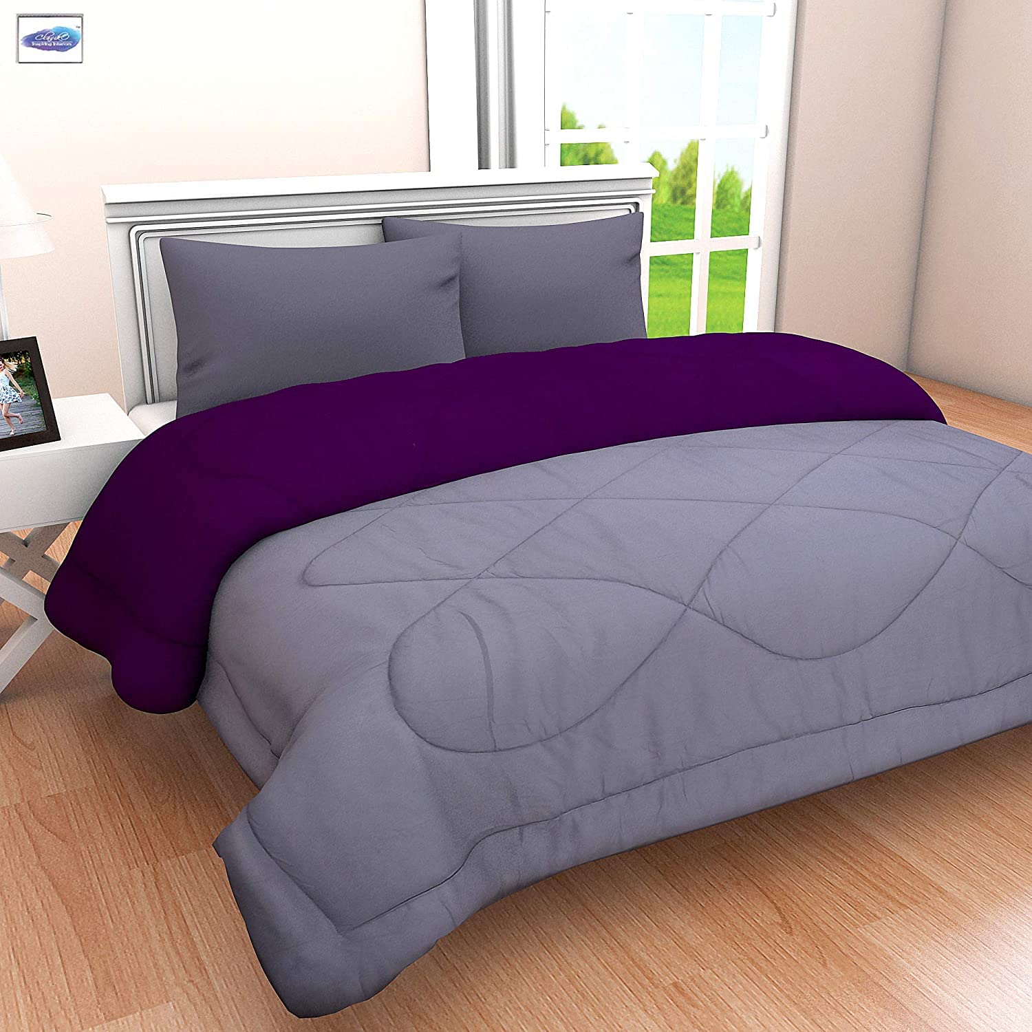 Jinaya's Microfiber Reversible Double Size Duvet/Comforter/Blanket (90" x 100")-image-12