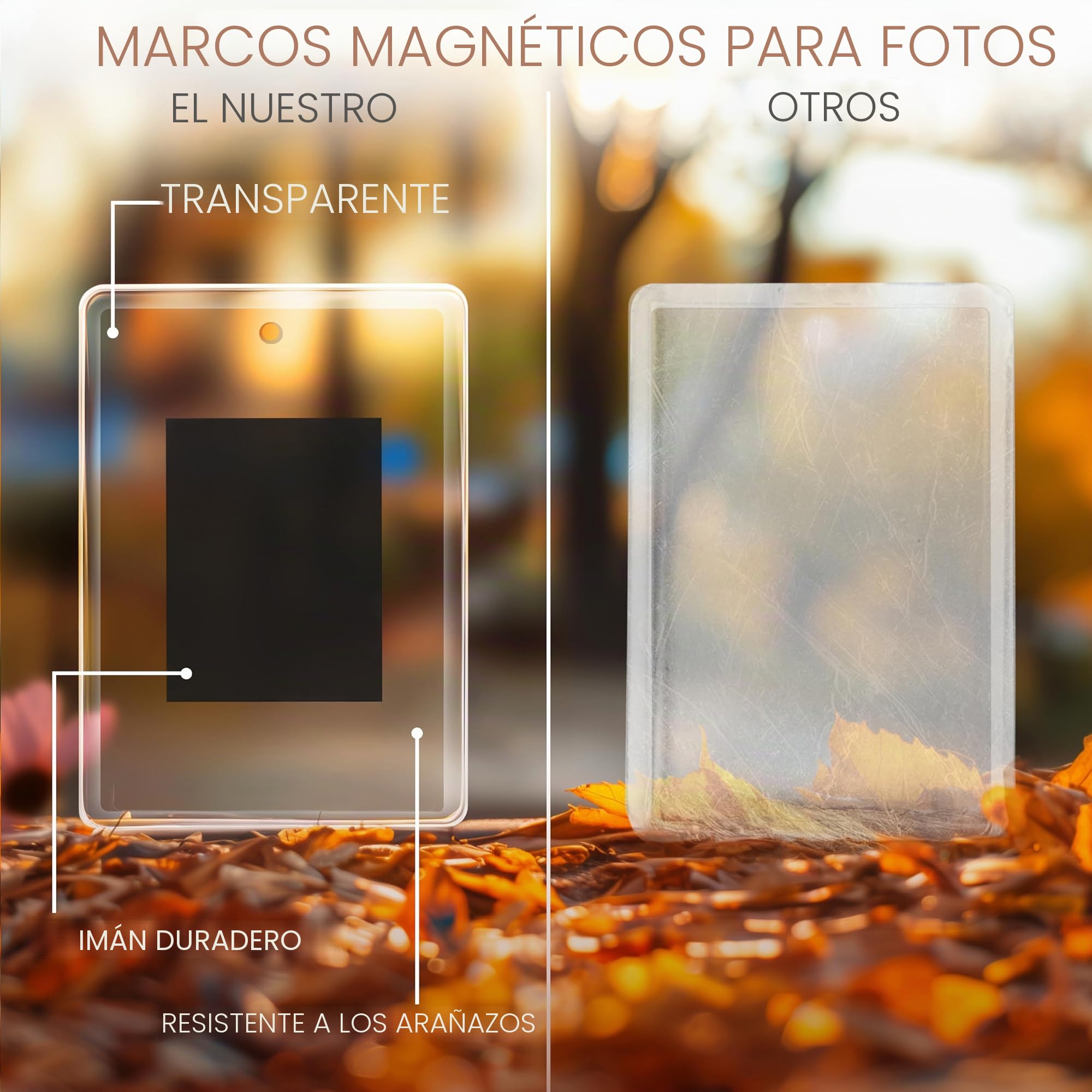 Kurtzy Marco de Fotos en Blanco para Refrigerador (Pack de 100) Marcos Imanes Personalizados Nevera - Fotos 7 x 4,5 cm Portafotos Metacrilato Transparente Fotos Pequeñas, Regalos Familiares y Amigos