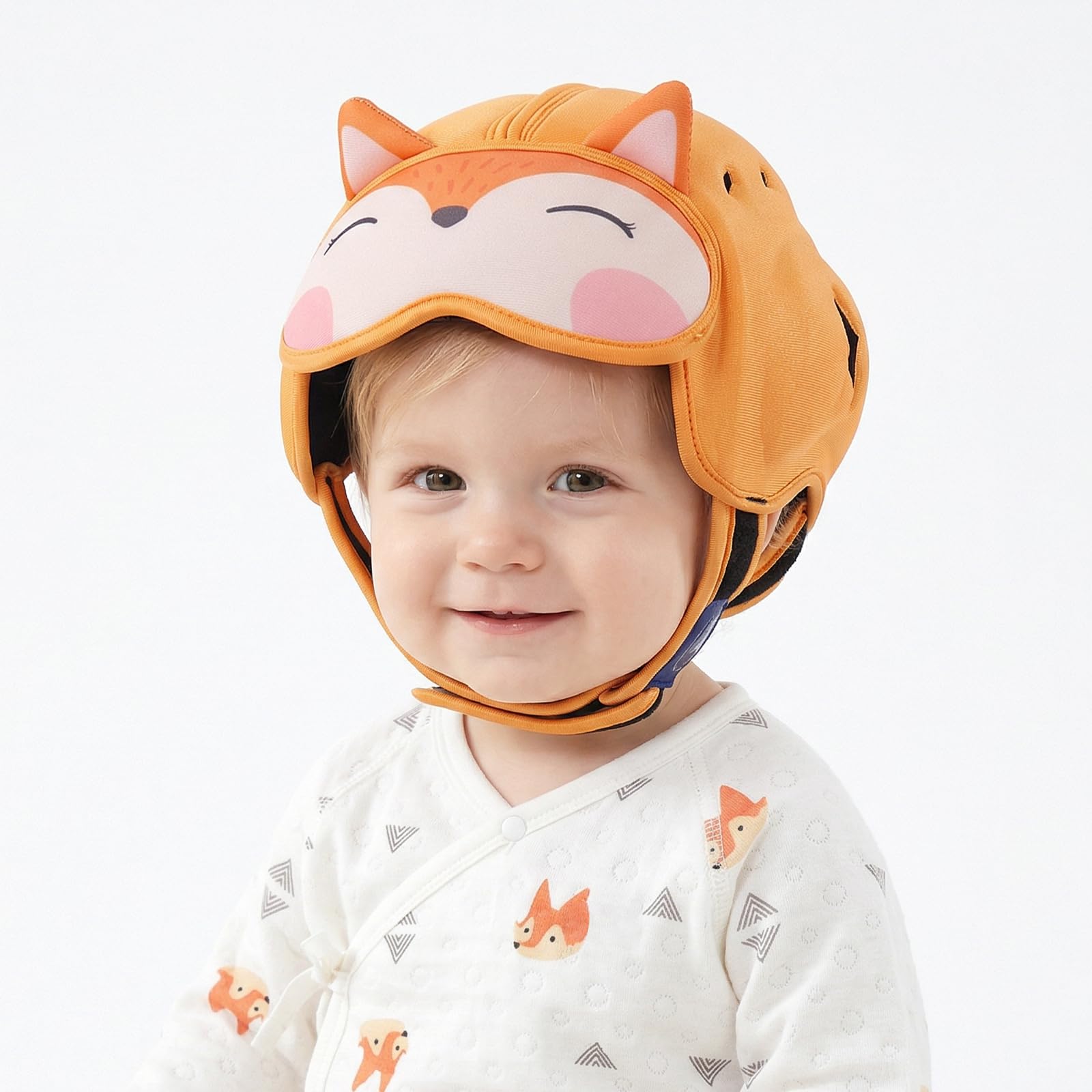 Mambobaby Baby Head Protector Helmet for Crawling Walking 6-24 Months | Double-peak shock-absorbing cushion, 360° all-around safety, ultra-lightweight, adjustable cotton velcro prevents bumps
