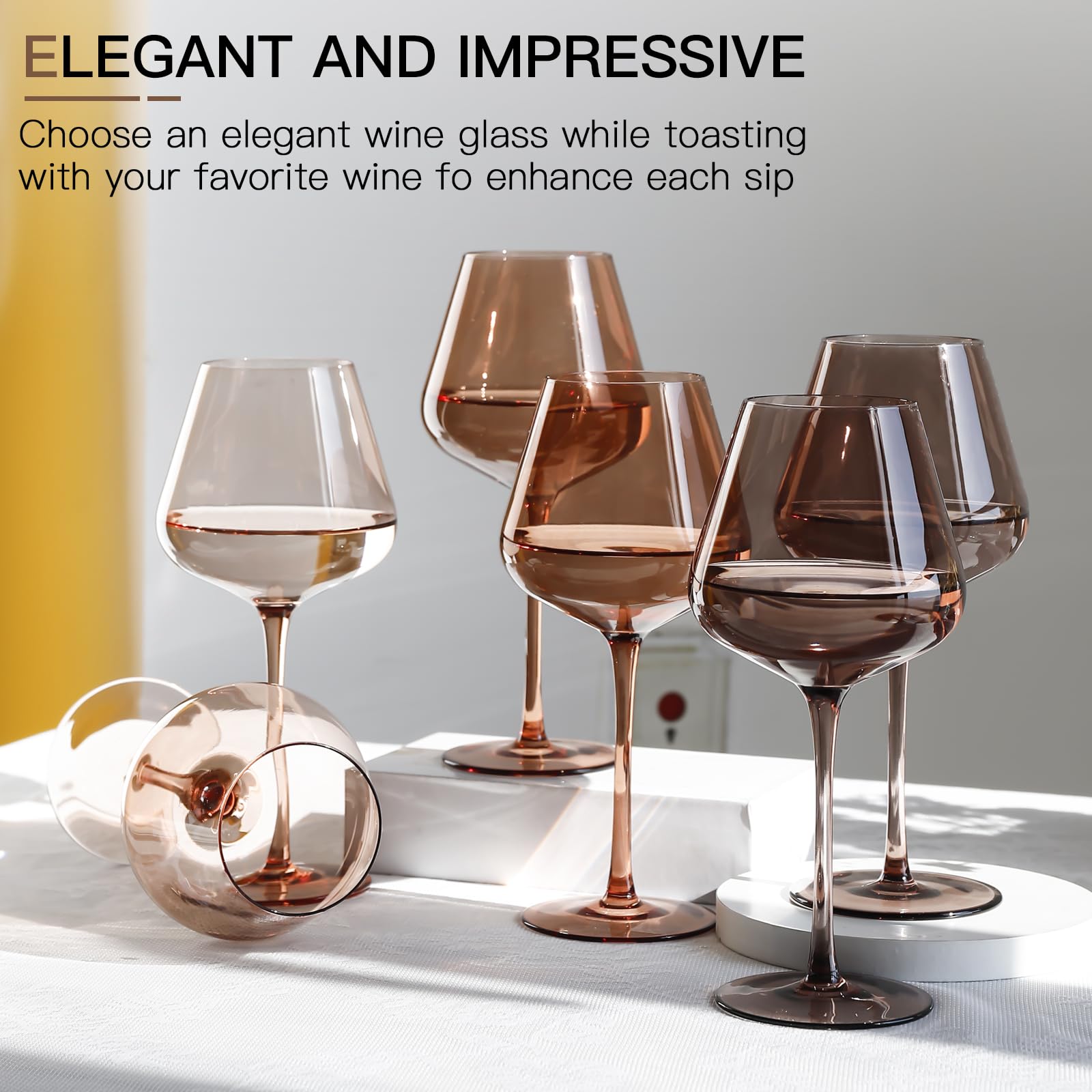Venus Weinglas-Set, bleifreie Kristall-Burgunder-Weingläser, Glaswaren für Partys und besondere Anlässe, 170 ml, 510 ml
