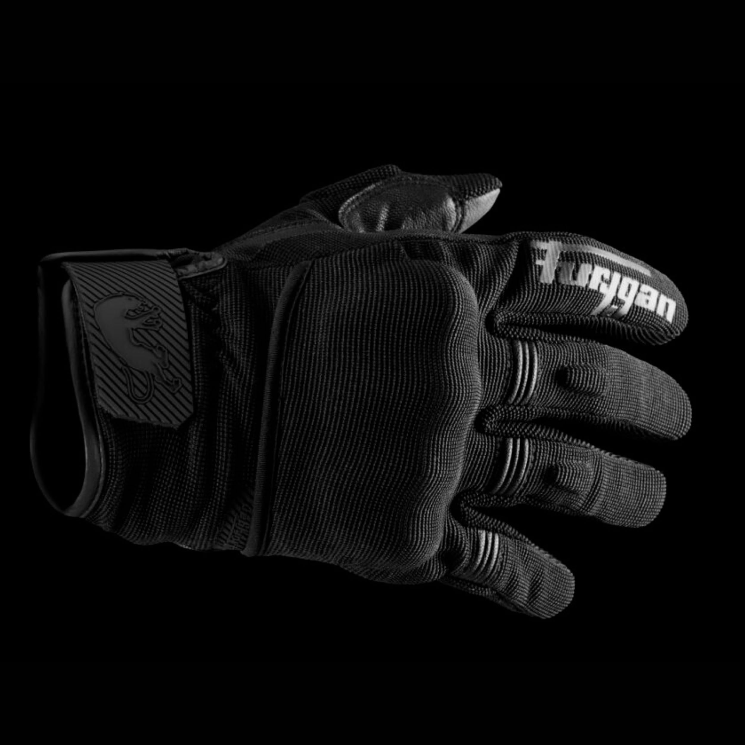 Furygan Jet D3O EVO - Motorradhandschuhe für Herren - 100% Lederhandfläche - Komfort - Sommerhandschuhe - Atmungsaktiv & Leicht - Bildschirmkompatibel - Touch Screen, Schwarz