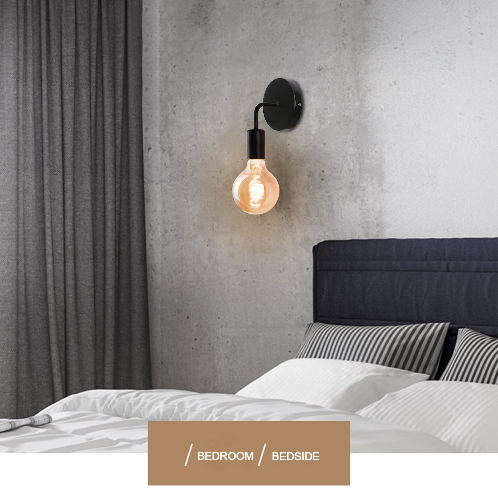 E27 Applique Murale Vintage Industrielle Lampe Murale Rétro