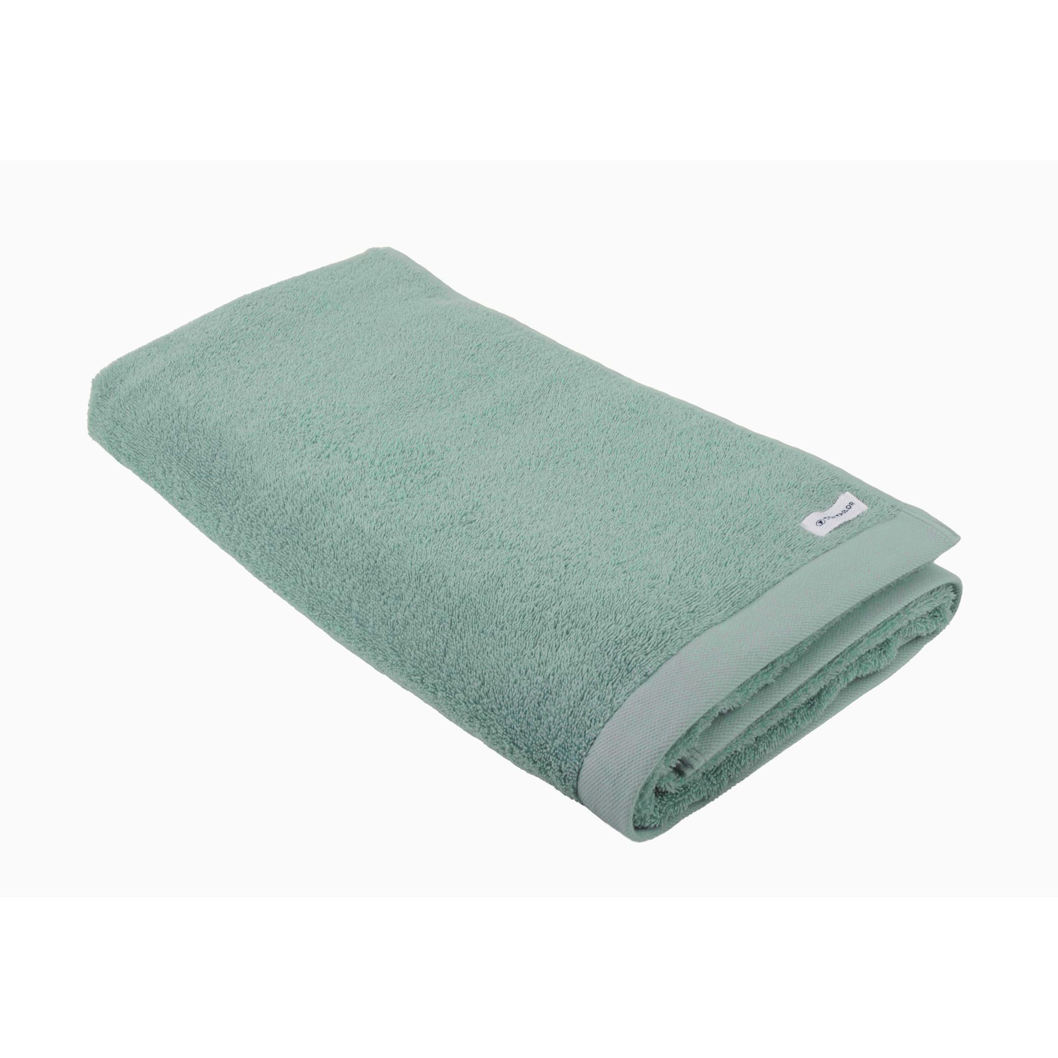 Drap de sauna 80x200 grand format Tom Tailor en éponge de coton turquoise Fresh Sage