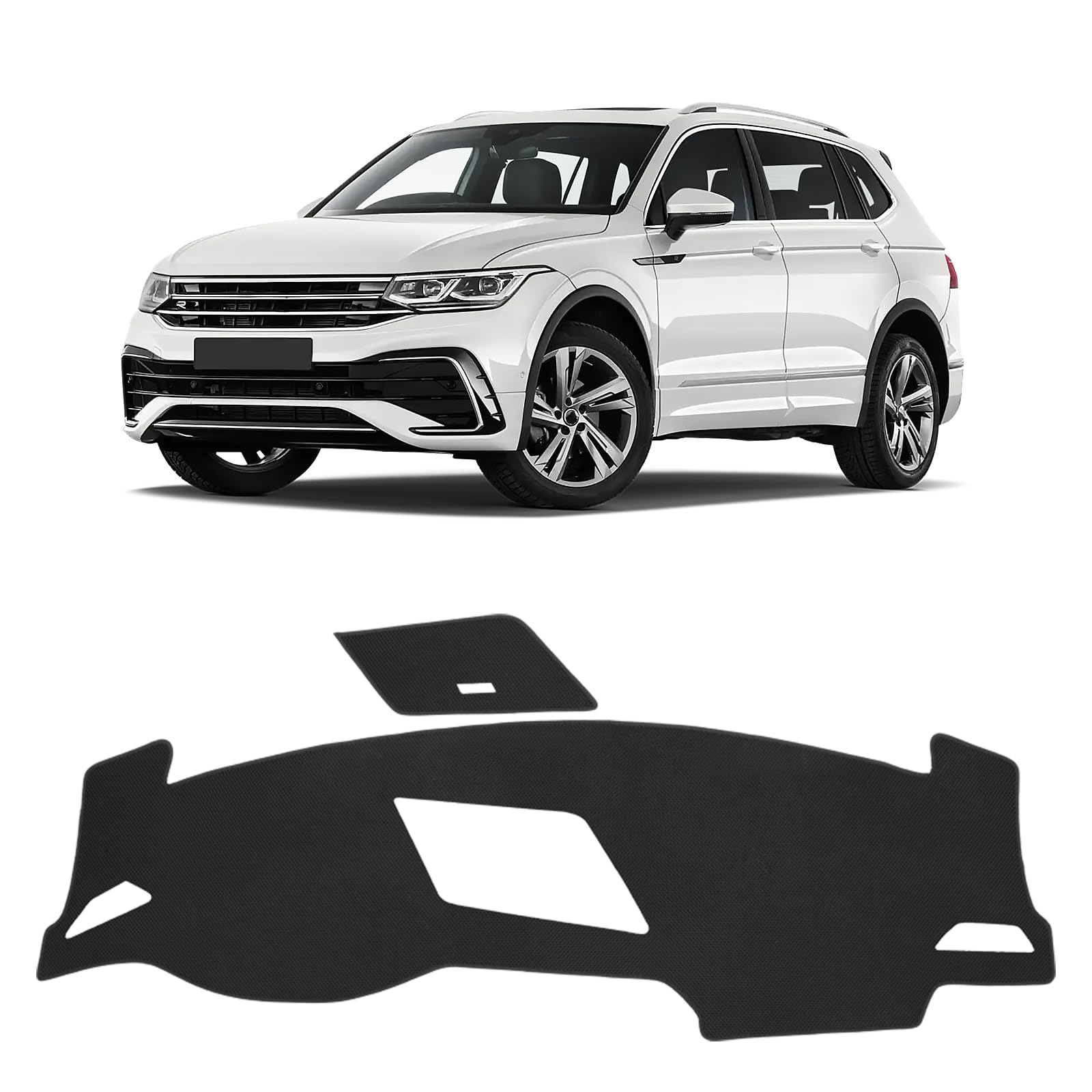 Sunland Black Carpet Dashmat For Volkswagen Tiguan (2016-2025) – RHD, Includes Velcro, Made In Australia