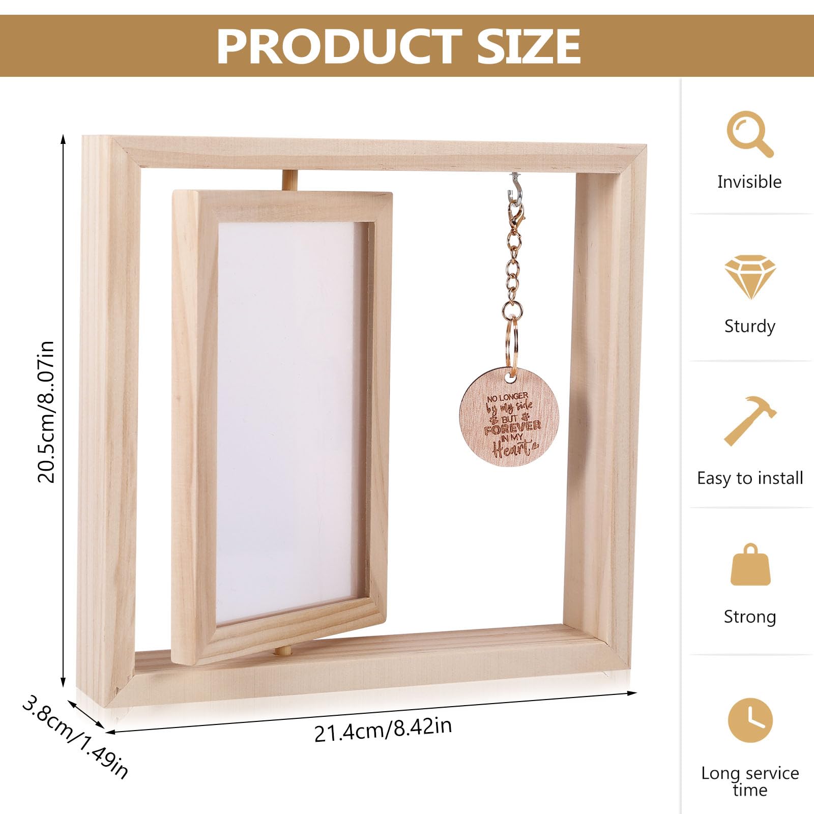 Pet Memorial Frame, Pet Paw Print Photo Frame with Clay Imprint Kit,Pawprint Making Kit and Photo Display for 4 x 6 Photo - Image 2