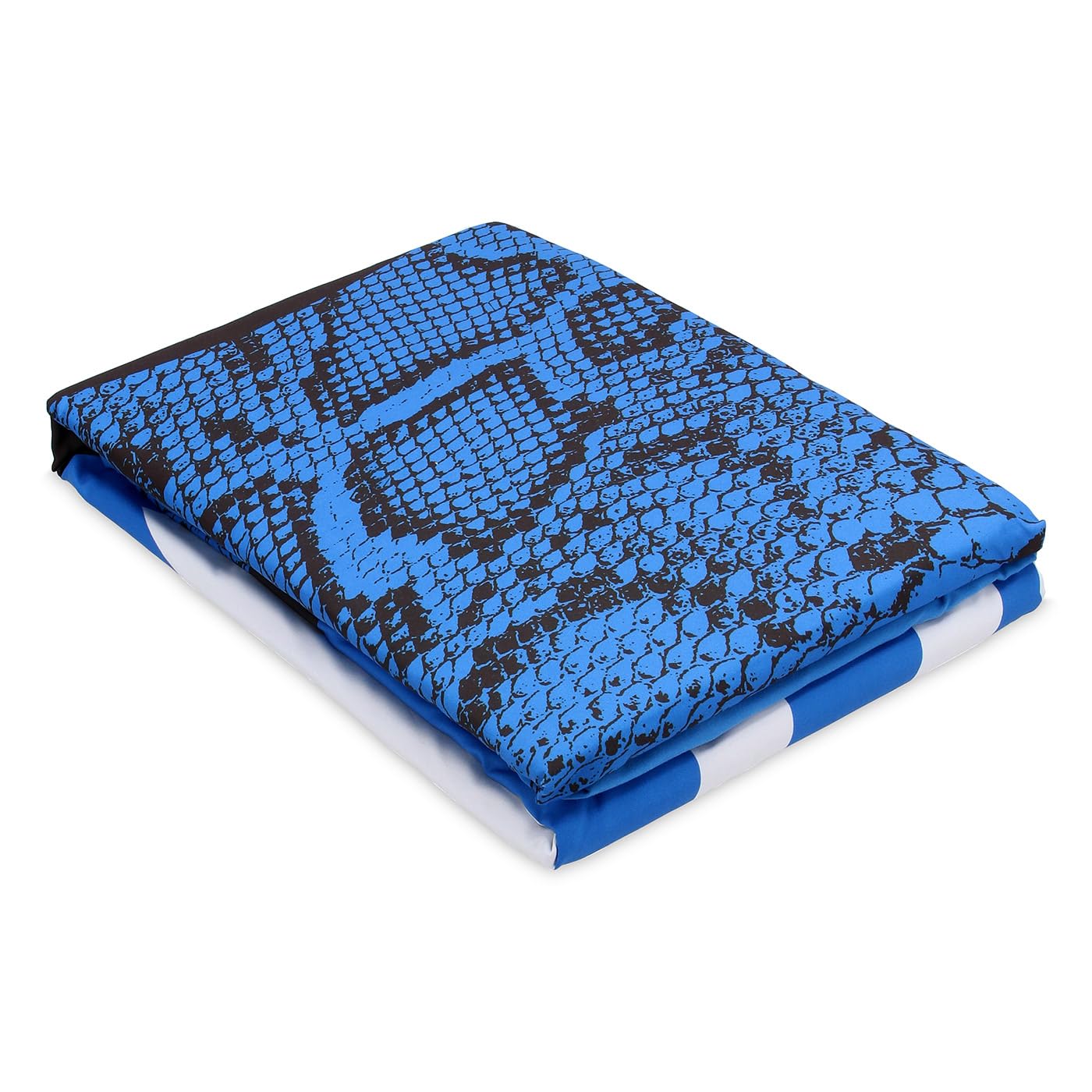 Inter linea Home Set letto singolo 3 pezzi (lenzuolo, copripiumino, federa) in 100% cotone con Snake all over pattern e logo squadra – Blu royal