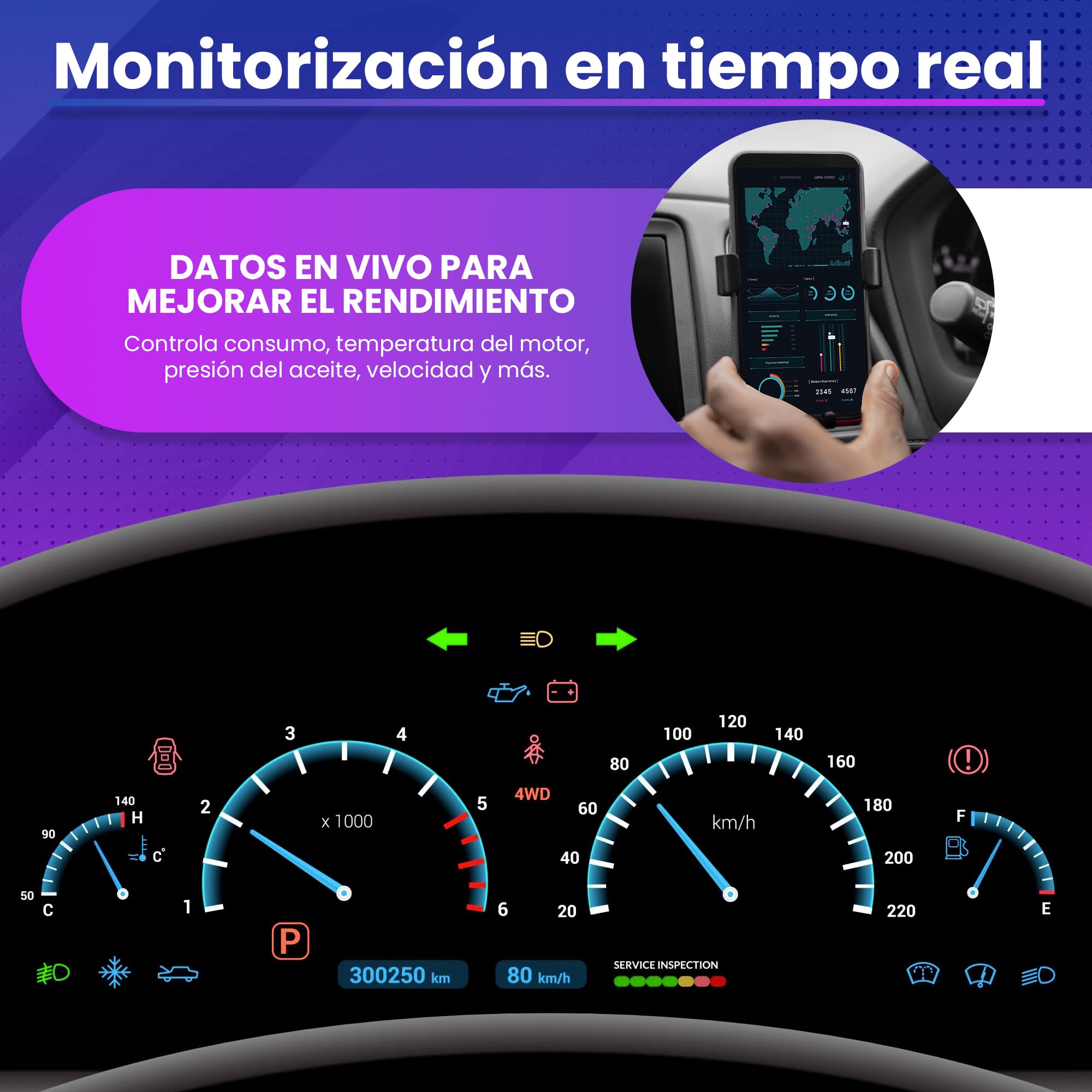 Obd2 Multi-brand Car Diagnosis - Car Diagnosis Machine for Faults and Errors - Obd2 Diagnosis Bluetooth 4.0 for iOS, Android and Windows - Wireless Mini Diagnostic Automotive Scanner. — view 4