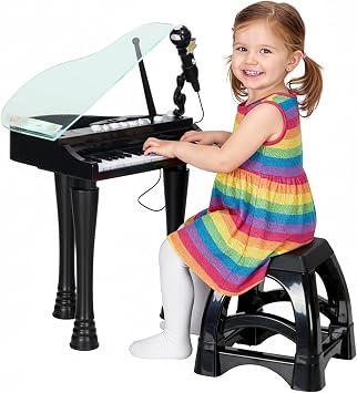 AIYAPLAY Set Piano Électronique 32 Touches avec Micro et Tabouret