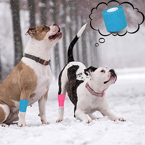 Vista 68 de Paquete de 8 vendajes autoadhesivos de 2 pulgadas x 5 yardas, vendaje elástico cohesivo autoadherente para atletismo, muñeca, tobillo, rodillas