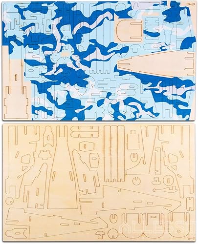 Miniatura 3 de Artisolve - Rompecabezas de madera 3D con diseño de tiburón negro para niños, niñas, familia, divertidos rompecabezas a partir de 14 años