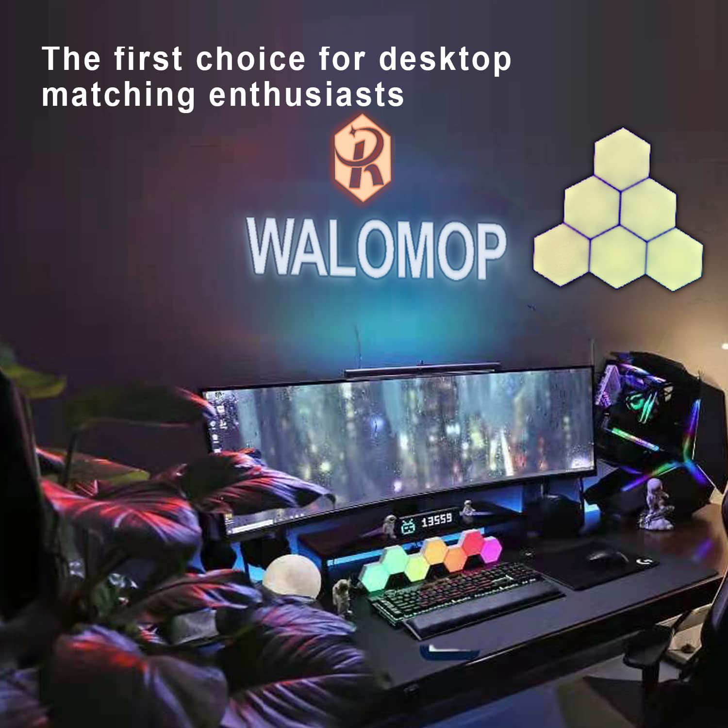 Hexagon Lights,Hexagon Wall Lights, Gaming Lights for Wall APP Control