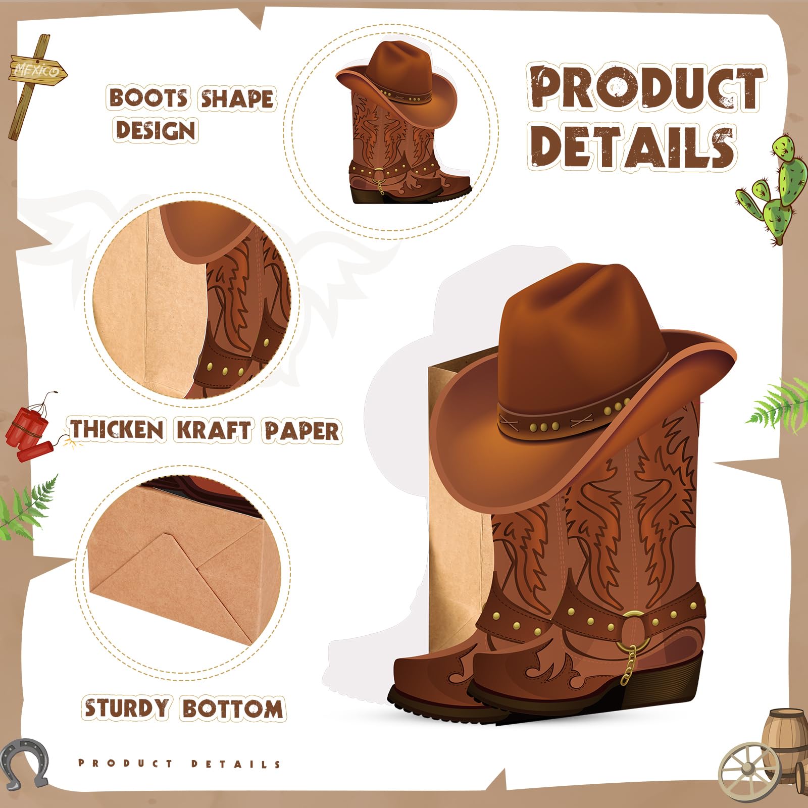 Snapklik.com : 16 Set Western Cowboy Boots Flower Boxes Centerpiece Boot  Shape Box Decorations Western Theme Party Boot Gift For Cowboy Cowgirl  Birthday Party Baby Shower Wedding Supplies, image size:1600x1600