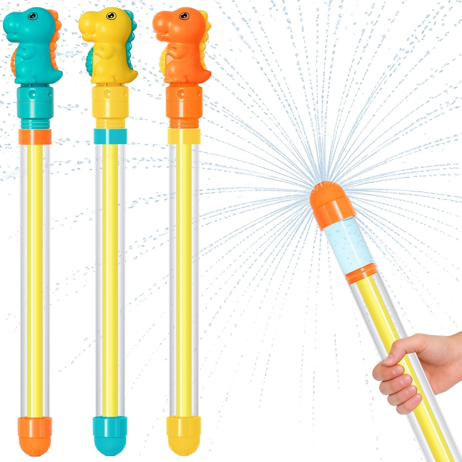 MTDASB 3 Pcs Firework Water Gun for Kids,Squirt Gun Umbrella-Shaped Spray for Swimming Pool Beach Summer Outdoor Water Party Games