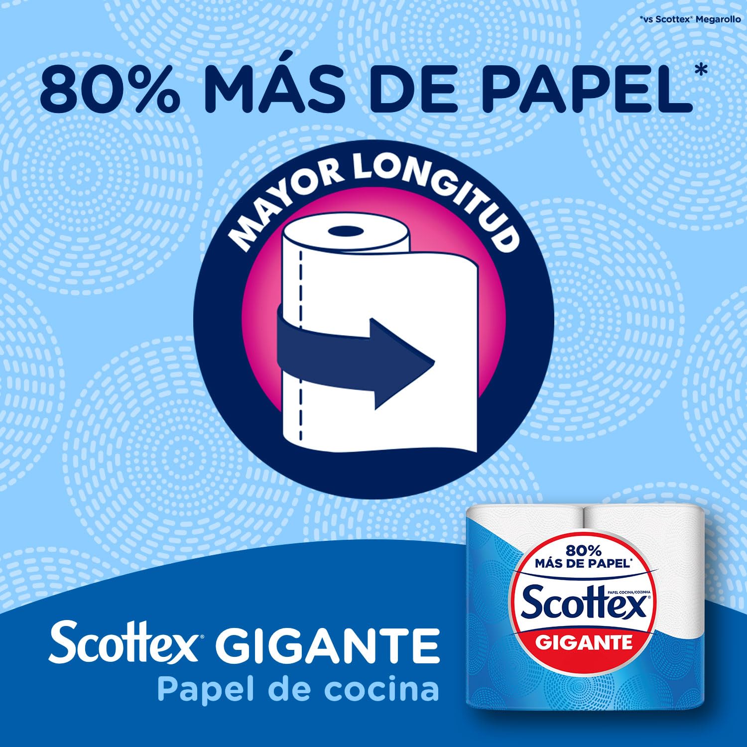 Scottex Papel de Cocina Gigante | 6 Rollos XXL con 80% Más de Papel | Rollo de Cocina Multiusos, Alta Absorción y Resistencia | Certificación FSC | Formato Ahorro | Rollo de Cocina Multiusos, Alta Absorción y Resistencia | Certificación FSC | Formato Ahor