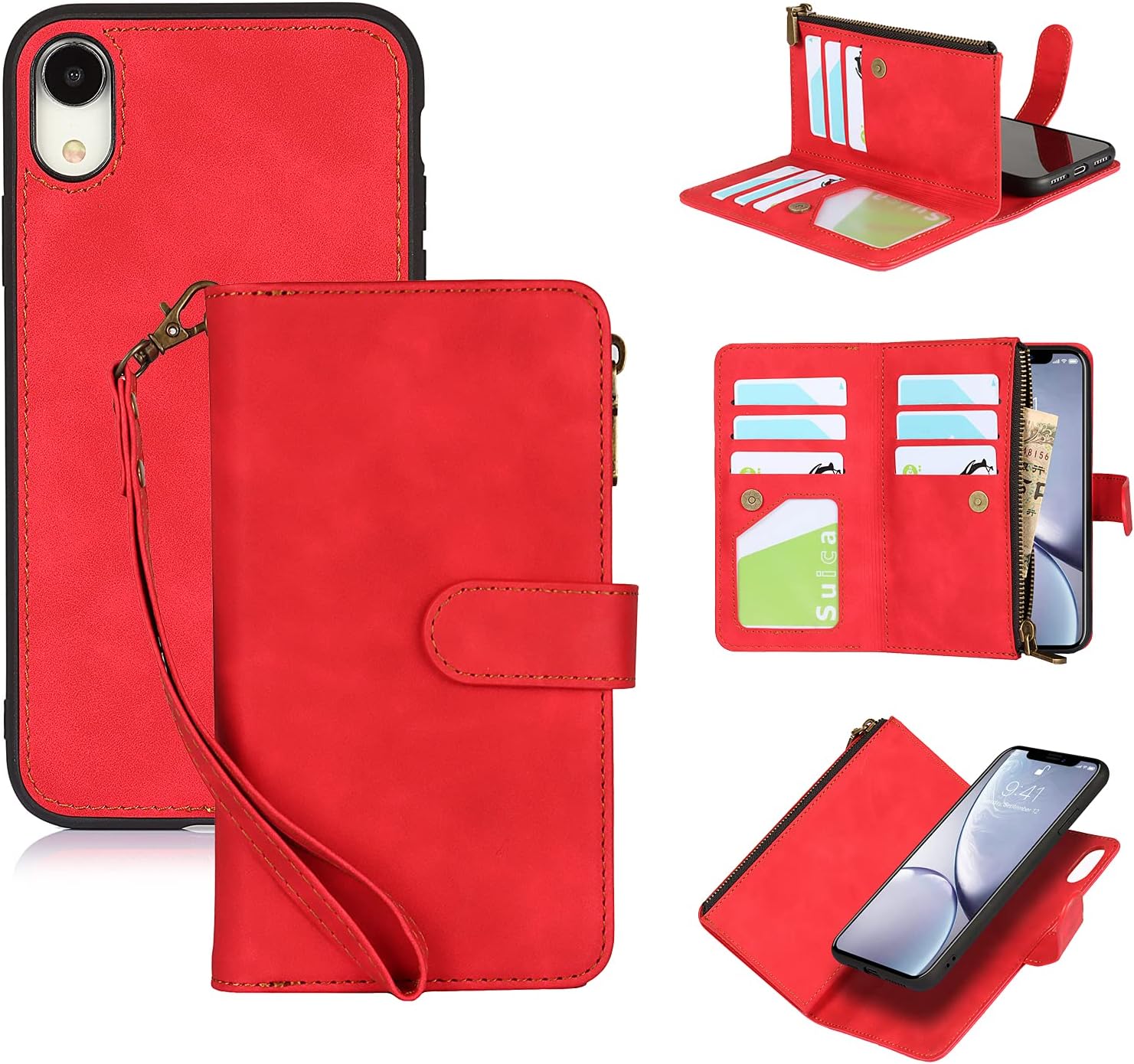 ELTEKER for iPhone XR Wallet Case,2 in 1 Detachable Flip Wallet Case