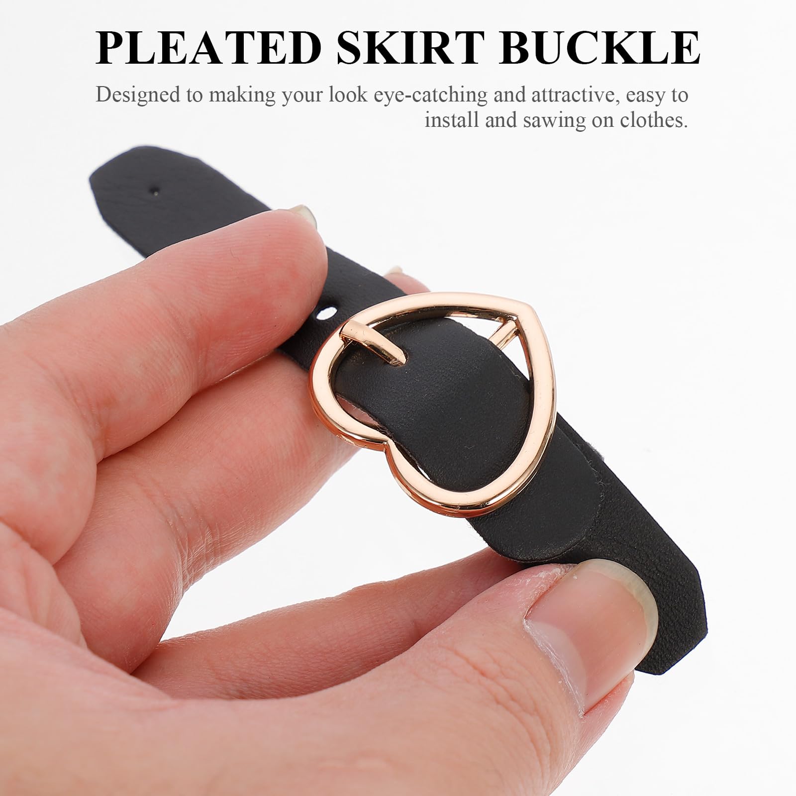 3 Stück Leder Schnallen für Plisseerock mit Seitlicher Pu Metall Dekoration Rostfrei und Stilvoll für Selbstgemacht Liebhaber und Faltenrock Zubehör