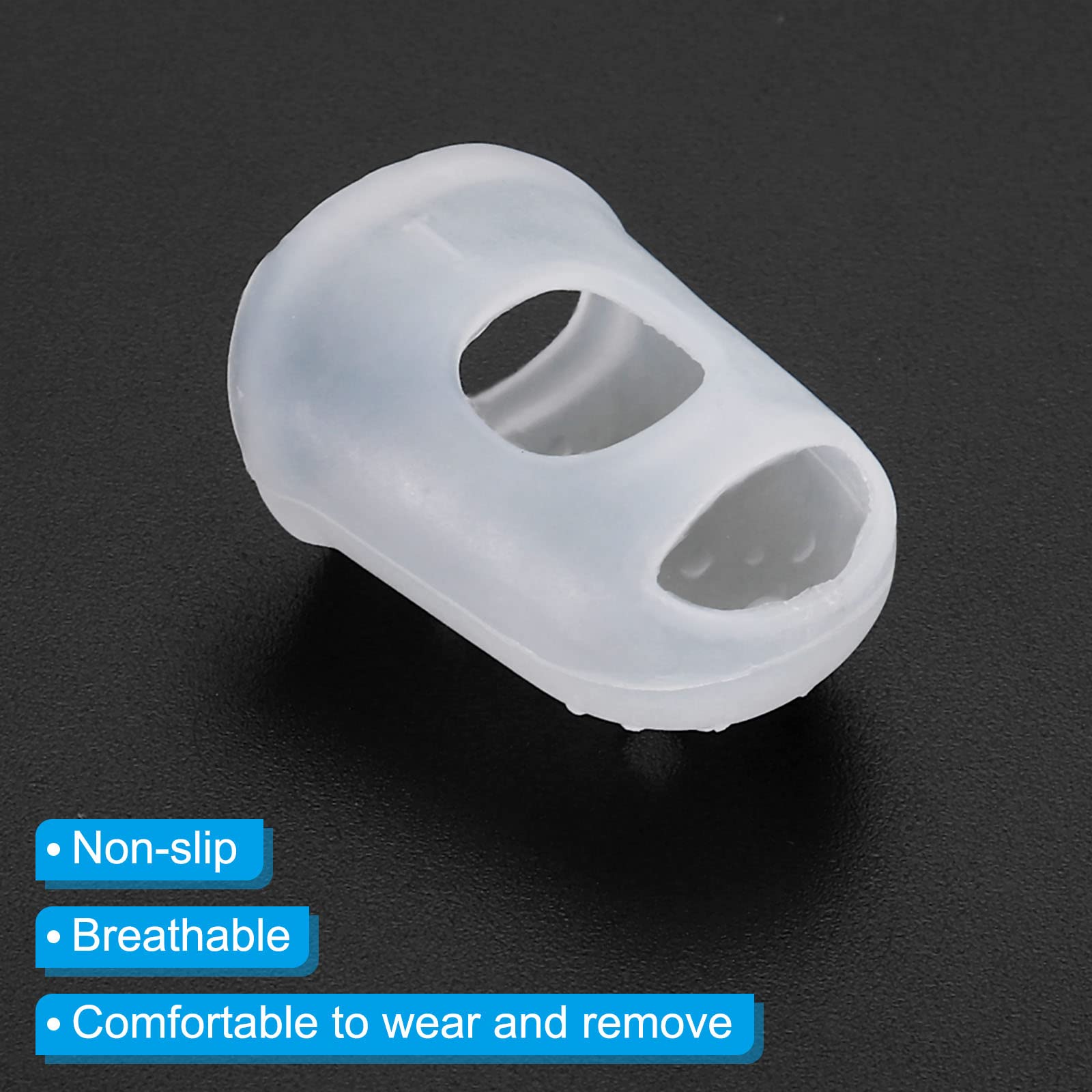 PATIKIL 0.71 Calci Gomma Dita Punte 15pz Silicone Polpastrelli Protezione Copritastiera Ditale per Chitarra