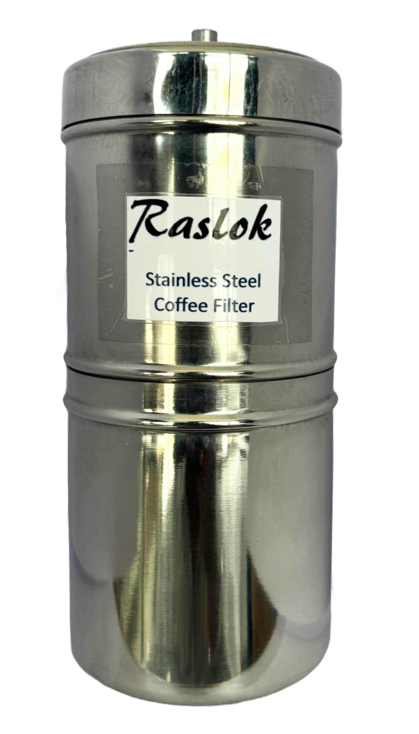 Raslok South Indian Stainless Steel Coffee Maker | Convenient 6-7 Cup Coffee Maker | Decoction Maker Brewer Dripper,Coffee Filter- 400ml