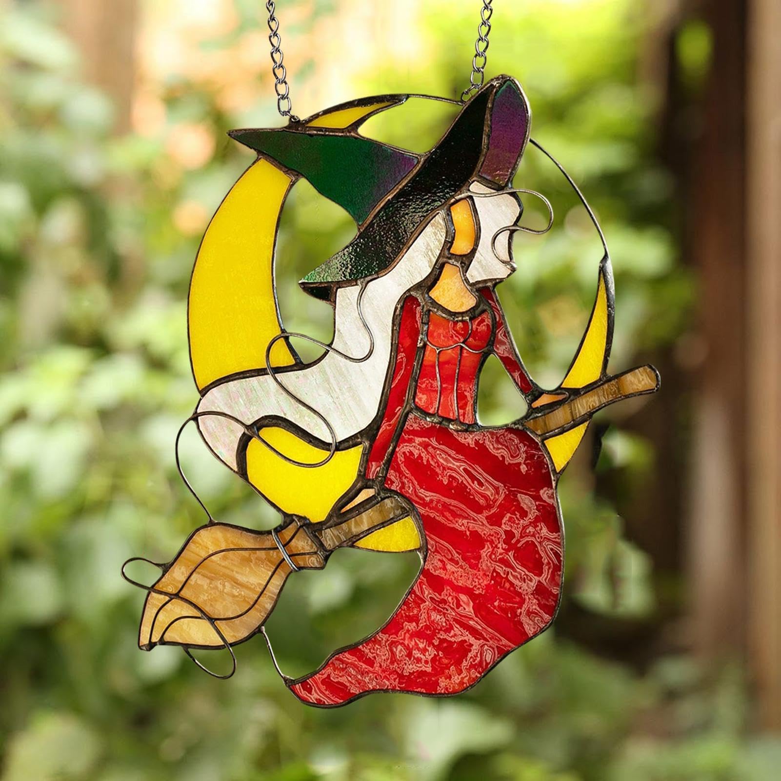 Amazon.co.jp: 魔女のステンドグラス | ハロウィンの魔女の