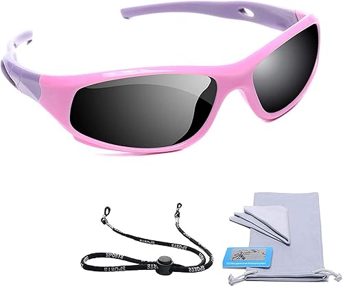 Miniatura 2 de AODUOKE Gafas de sol polarizadas deportivas para niños y niñas, para niños, jóvenes, béisbol, playa, sol con correa