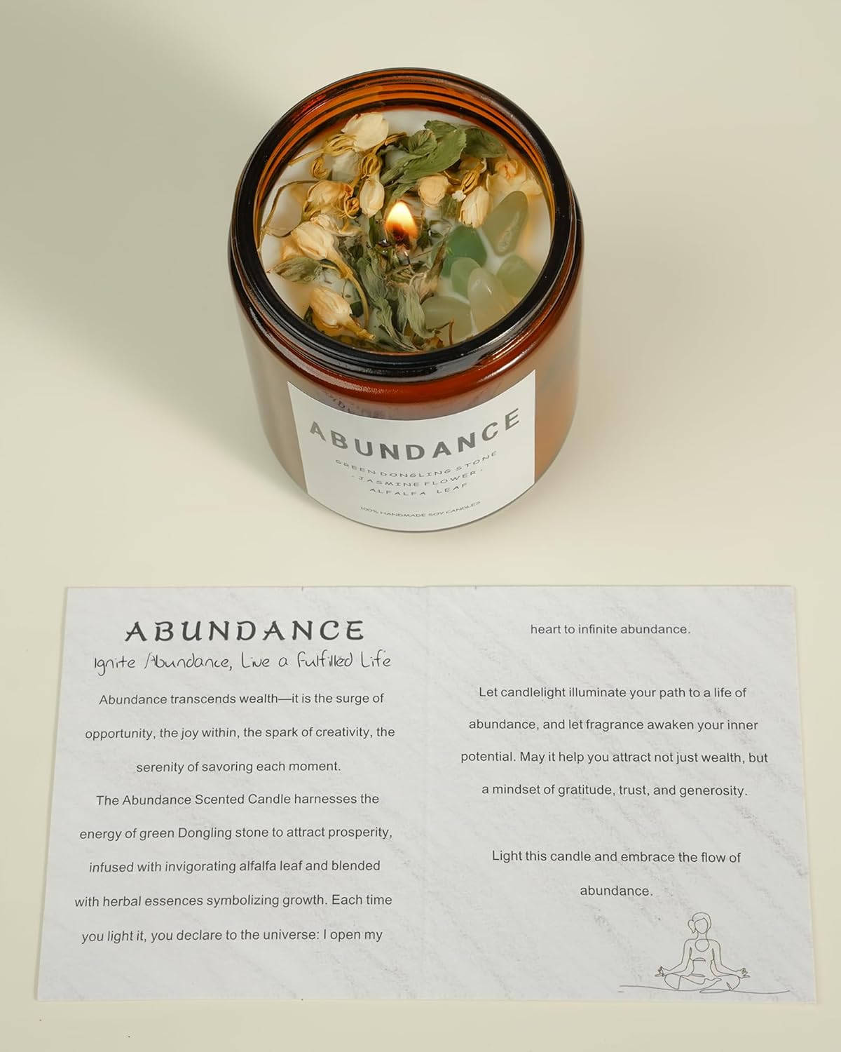 Natural Crystal Candle,Abundance, Crystal Ritual, Spiritual, Money Prosperity, Candle Spell.(Abundance) - Image 6