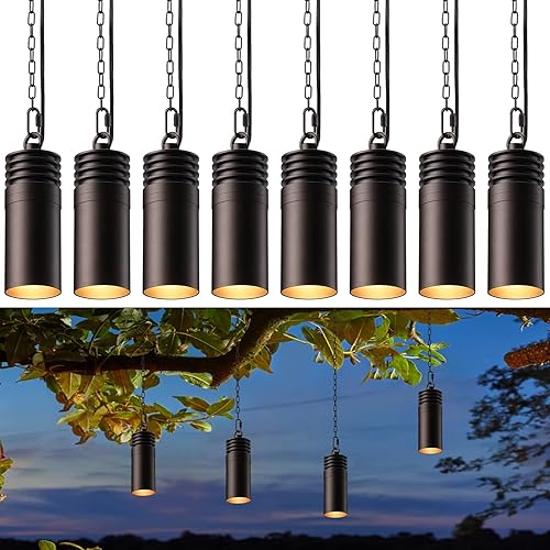 LEONLITE Paquete de 8 luces colgantes de paisaje de bajo voltaje, luces colgantes de árbol de 12 V, certificación UL, luz colgante LED para LEONLITE Paquete de 8 luces colgantes de paisaje de bajo voltaje, luces colgantes de árbol de 12 V, certificación UL, luz colgante LED para