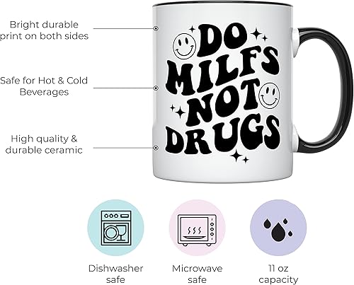 Miniatura 2 de YouNique Designs Funny Guy Mugs, taza de café divertida para hombres, taza de café traviesa para él, taza milf, taza milf, taza de café de elefante