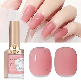 Quick Dry Nail Polish 12ML, Sheer Pink Regular Color Nail Polish Water Based Holographic High Coverage Nail Lacquer Natural Nail Art No Required UV LED Air Fast Drying