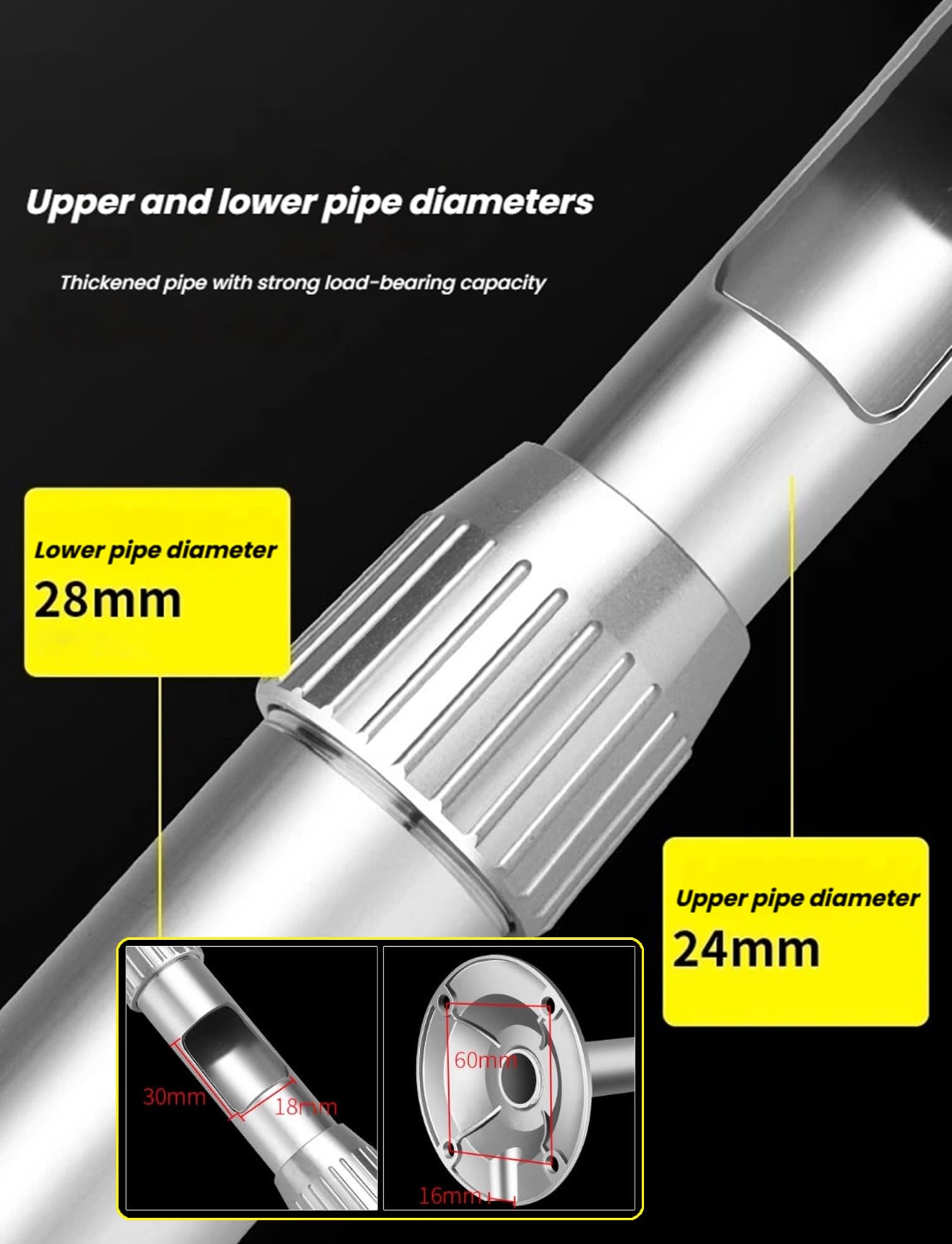 Poste para cámara, Poste para cámara de Seguridad Exterior, Soporte de Pared Ajustable de 360° para cámaras de vigilancia, Soporte Duradero (60-120 cm/23,62-47,24 Pulgadas) para una Mejor mo