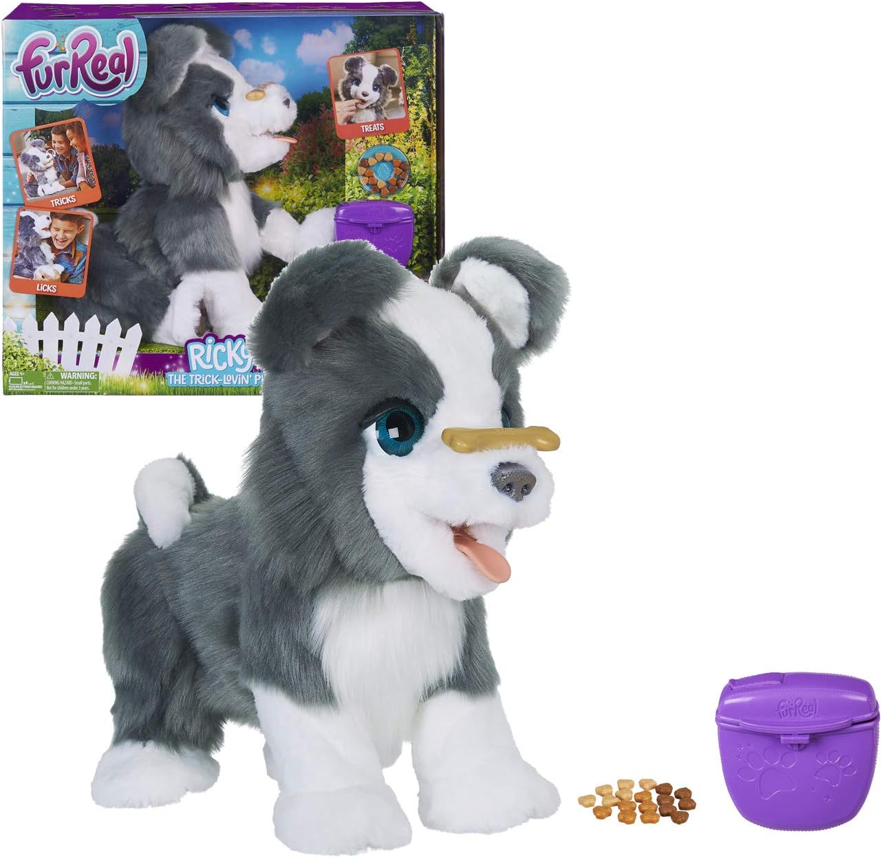 FURREAL FRIENDS Ricky, the Trick-Lovin’ Interactive Plush Pet Toy, 100+ Sound-and-Motion Combinations, Ages 4 and Up